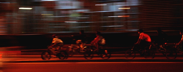 Biking at night