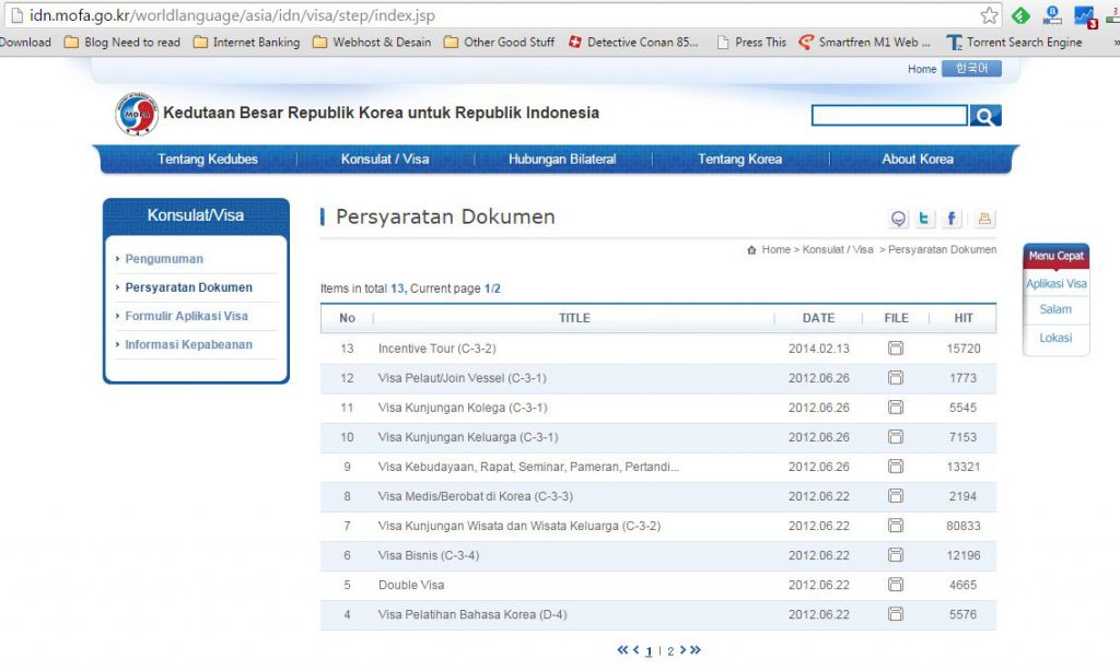 Membuat Visa Korea Update 2018 Harga Surat Pernyataan Spt