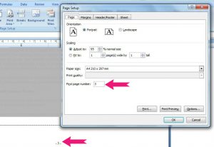 cara setting nomor halaman di microsoft excel agar sesuai nomor kita