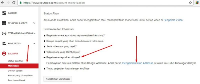 cara mendaftar adsense di youtube