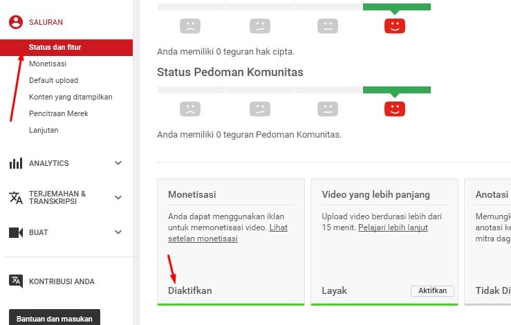 cara mengaktifkan adsense di youtube