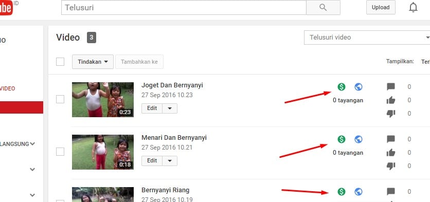 mendapatkan uang dari youtube