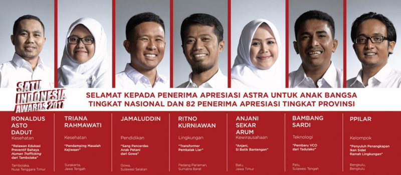 pemenang satu indonesia awards 2017