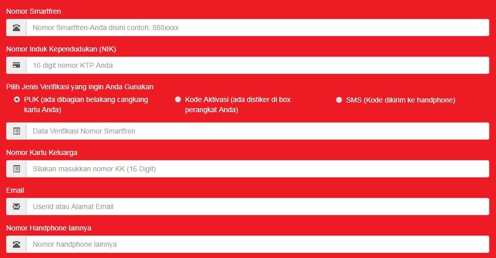 formulir daftar ulang nomor prabayar smartfren modem mifi