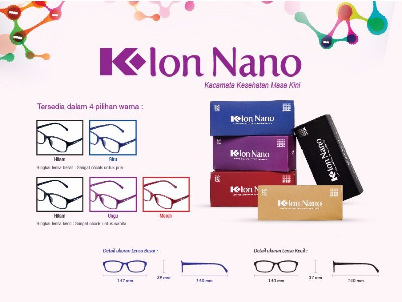 kacamata kesehatan k ion nano dari klink indonesia